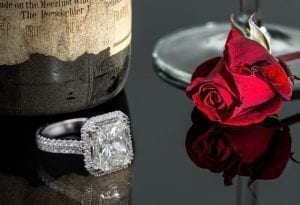 Princess Halo Engagement Ring