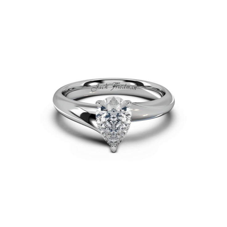 Pear Scarlett Engagement Ring-solitaire engagement ring