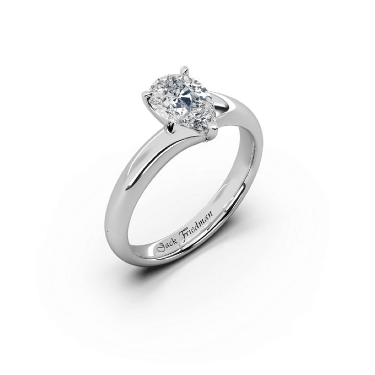 Pear Scarlett Engagement Ring-solitaire engagement ring