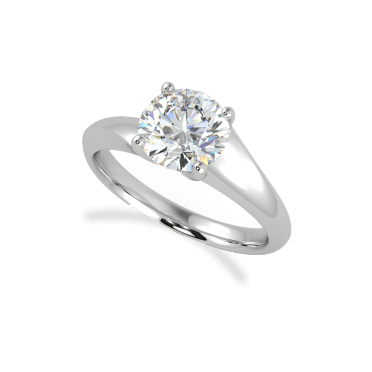 Round Scarlett Engagement Ring-solitaire diamond ring