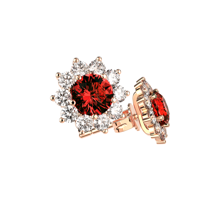 ruby earrings