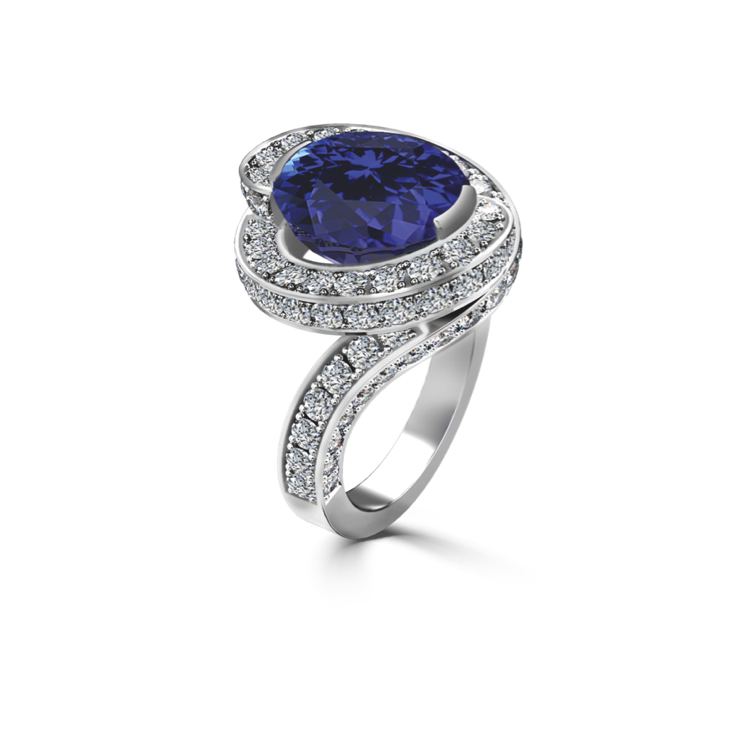 twisted tanzanite ring