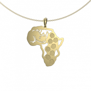 Rhino Footprint Map - Pendant