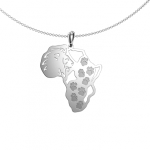 lion footprint map - Pendant
