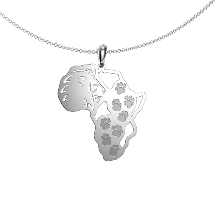 lion footprint map - Pendant