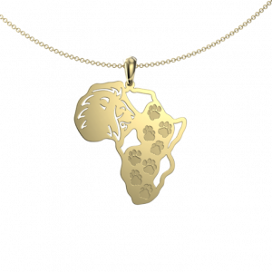 lion footprint map - Pendant