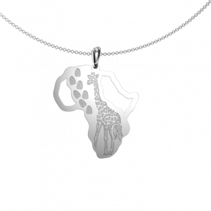giraffe footprint map - Pendant