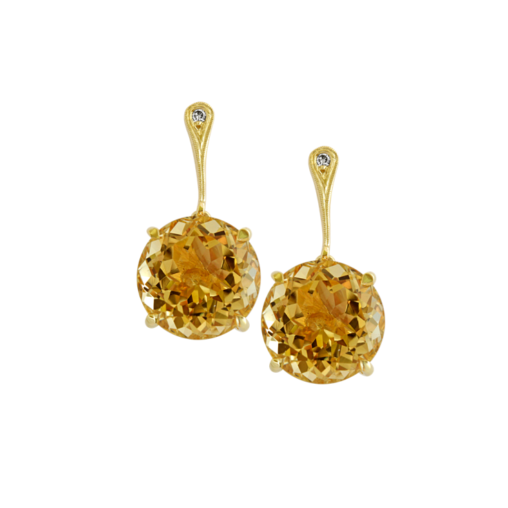holi citrine earrings yellow