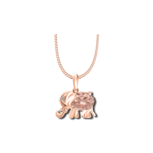 morganite elephant pendant _morganite jewellery