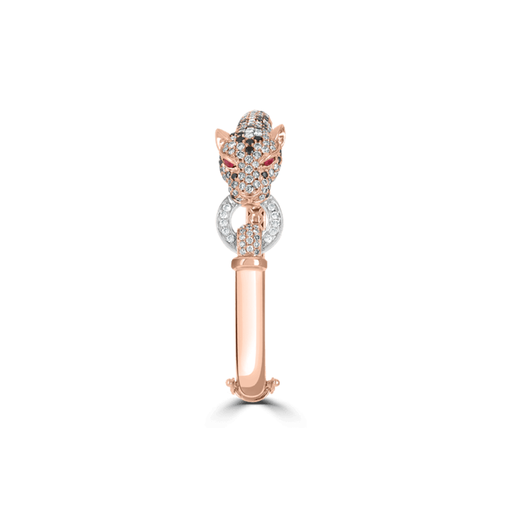 Diamond Leopard Bangle Animal Jewellery
