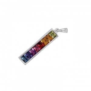 Rainbow broad bar pendant