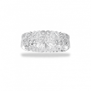 Wedding ring - Silver - closed front butterfly