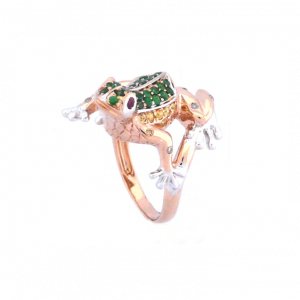 green garnet and yellow sapphire ring