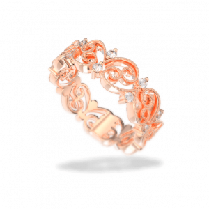 Ring - open diagonal butterfly