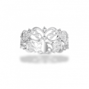 Wedding ring - open front butterfly