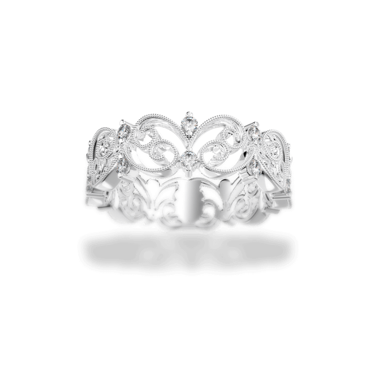 Wedding ring - open front butterfly