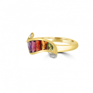 rainbow fancy shape ring