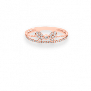 Diamond Bow Stack Ring