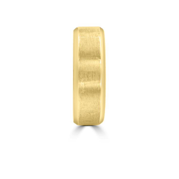 Gents White Gold Bevelled Edge Wedding Band