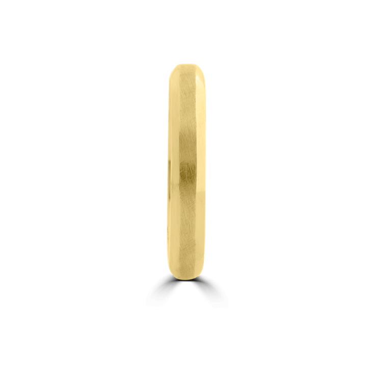 Ladies Gold Bevelled Edge Wedding Band