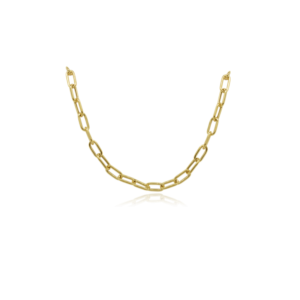 dainty paperclip chain yellow gold