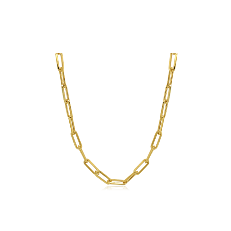 paperclip chain yellow gold