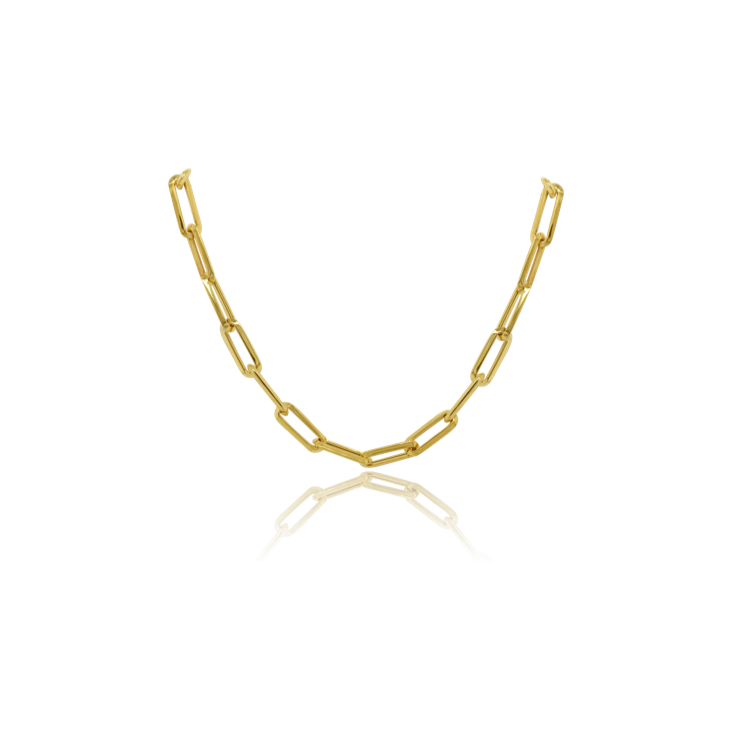 paperclip chain yellow gold