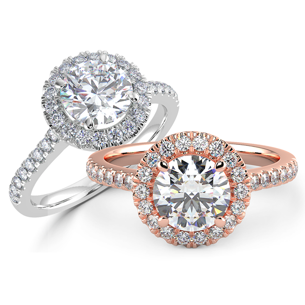 Round Halo Engagement Ring