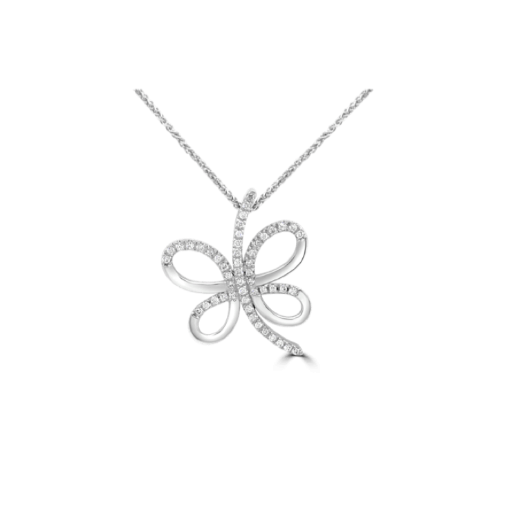 Diamond Flutter Branch Pendant