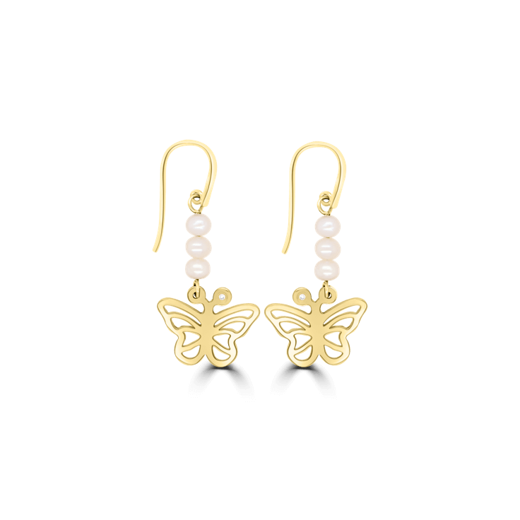Pearl & Butterfly Earrings