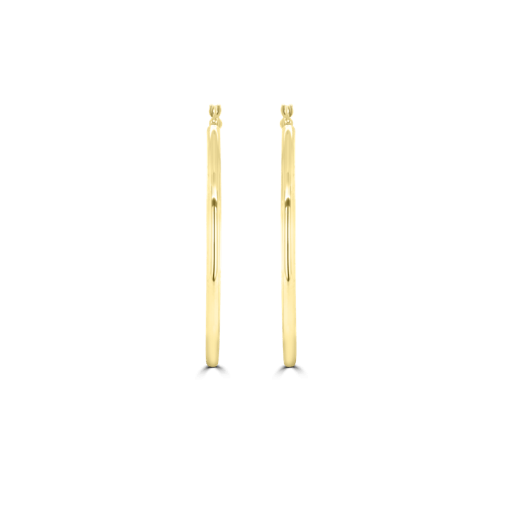 Plain Gold Hoop Earrings