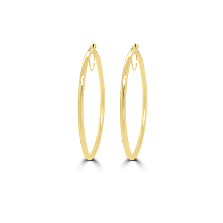 Plain Gold Hoop Earrings