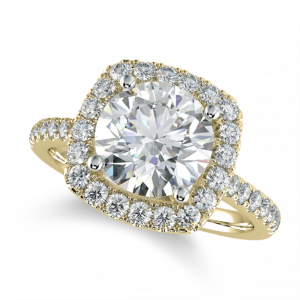 Cushion Halo Engagement ring- engagement ring trends