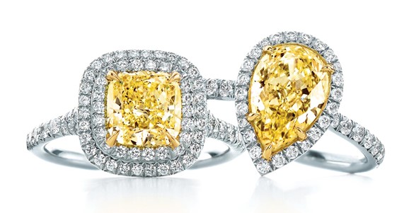 Pear & Princess Halo Engagement Rings-Fancy Coloured Diamond Engagement Rings