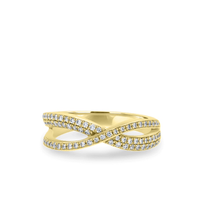 Twist Infinity Diamond Ring-Diamond Jewellery