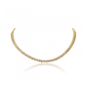 Cognac Diamond Tennis Chocker-Diamond Jewellery