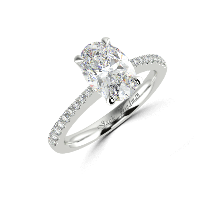 Oval Instinct Pave Engagement Ring-Instinct Collections