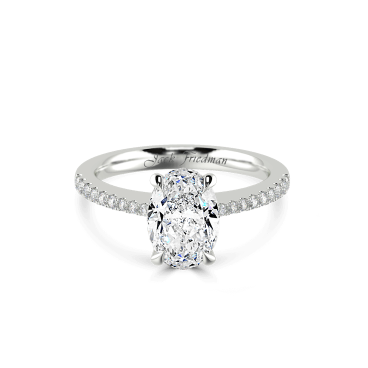 Oval Instinct Pave Engagement Ring-Instinct Collections