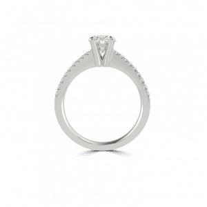 Oval Instinct Pave Engagement Ring-Instinct Collections