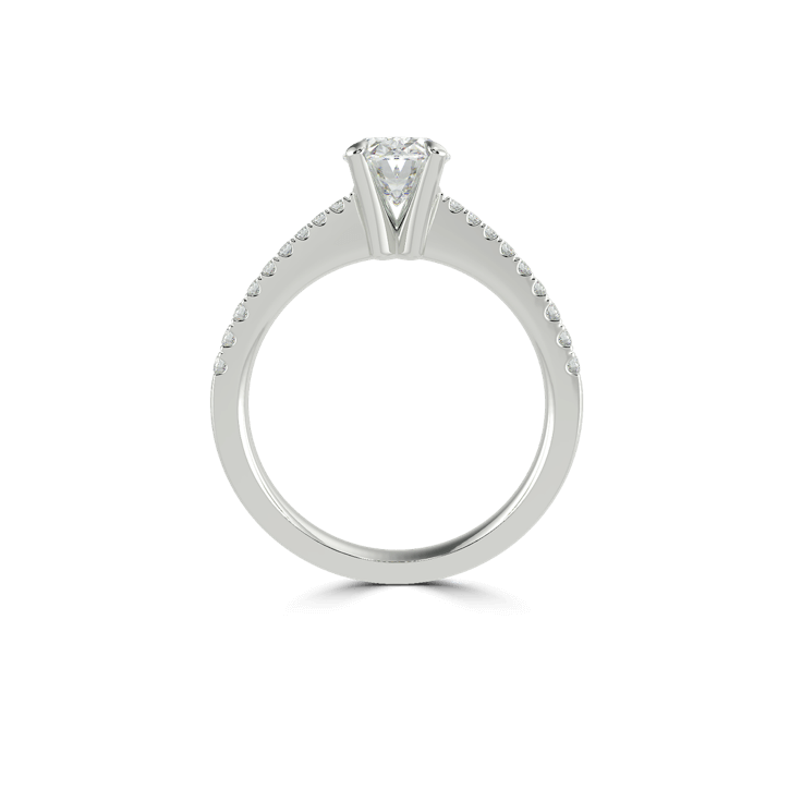 Oval Instinct Pave Engagement Ring-Instinct Collections