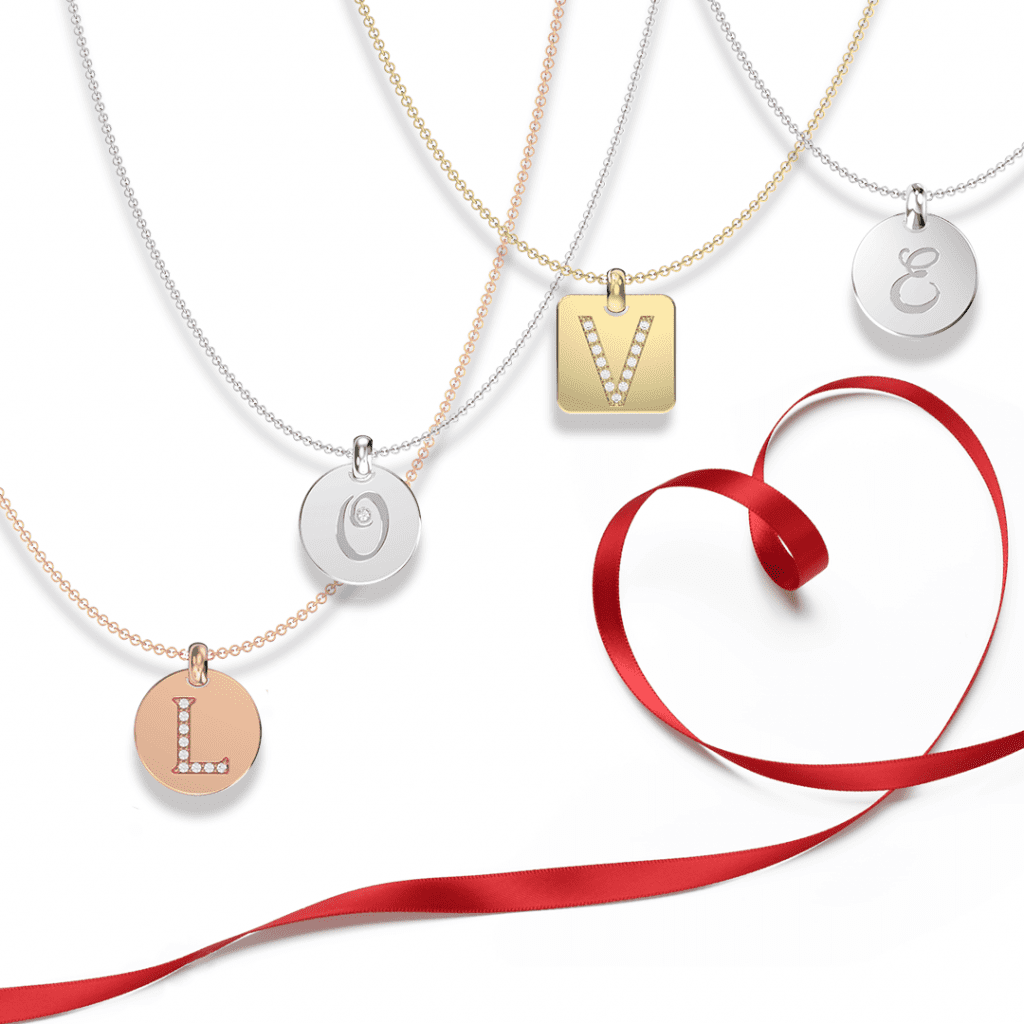Diamond Initial Pendants