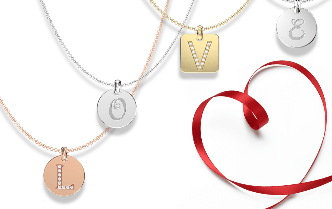 Diamond Initial Pendants