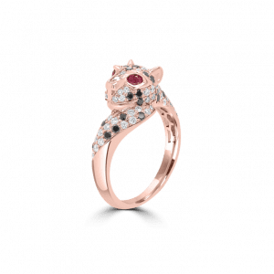 Ruby & Diamond Leopard Ring