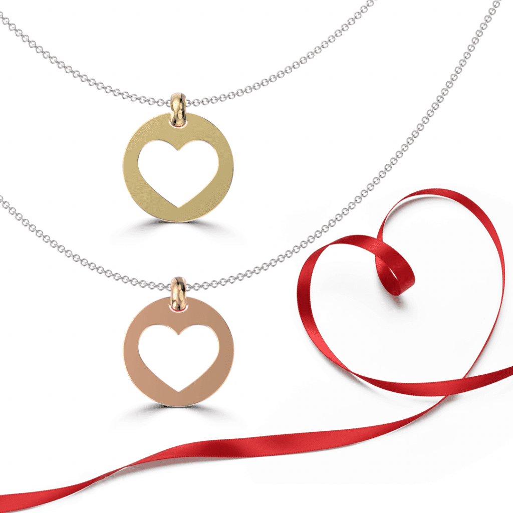 mini heart pendant