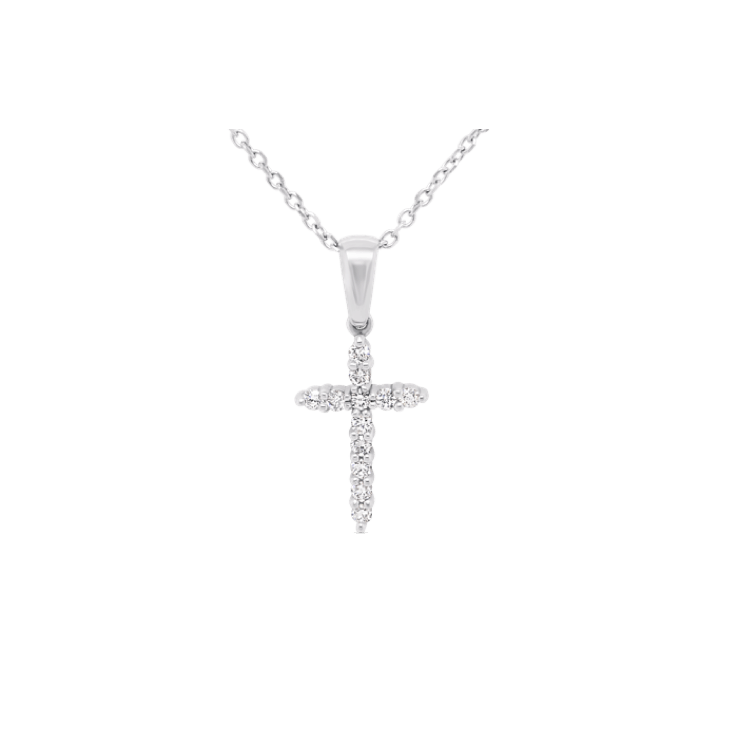 Diamond cross pendant - diamond jewellery