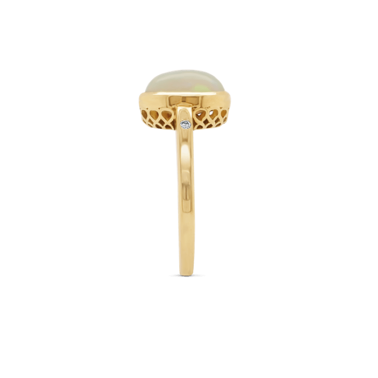 Oval Ethiopian Opal Gemstone Holi Ring-Gemstone Jewellery