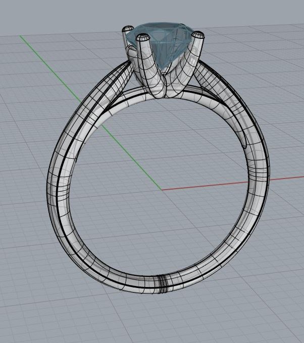 Jack Friedman Engagement Ring CAD Customer Model