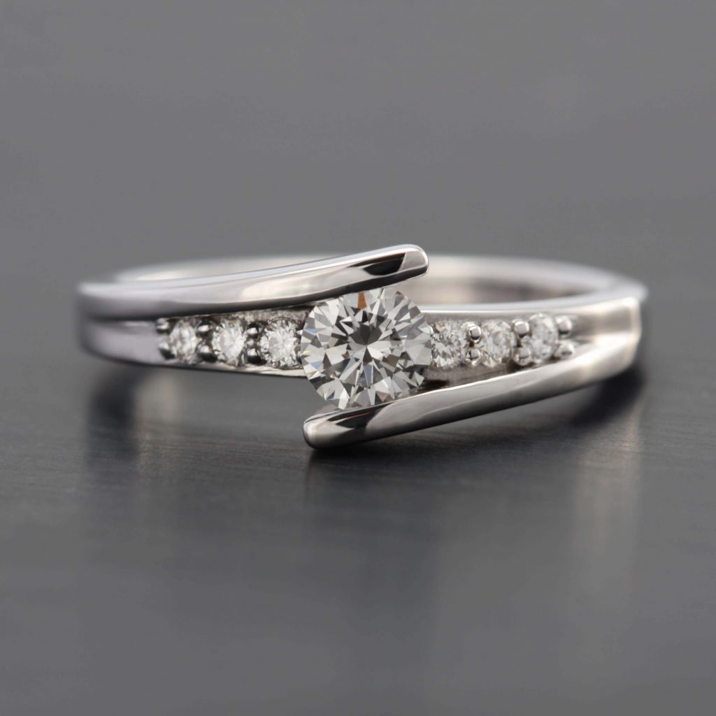 Diamond Twist Engagement Ring