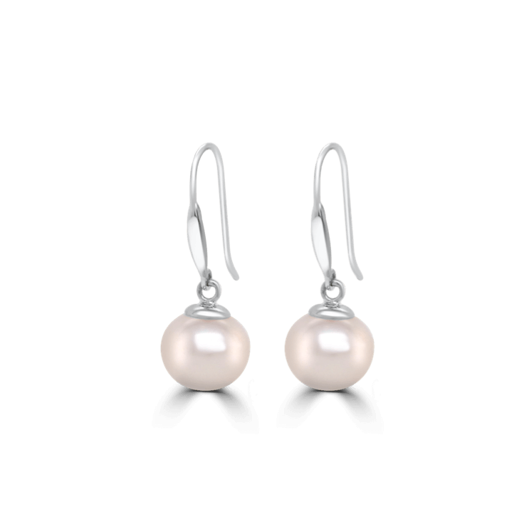 Pink Pearl Drop Earrings-Pearl Jewellery