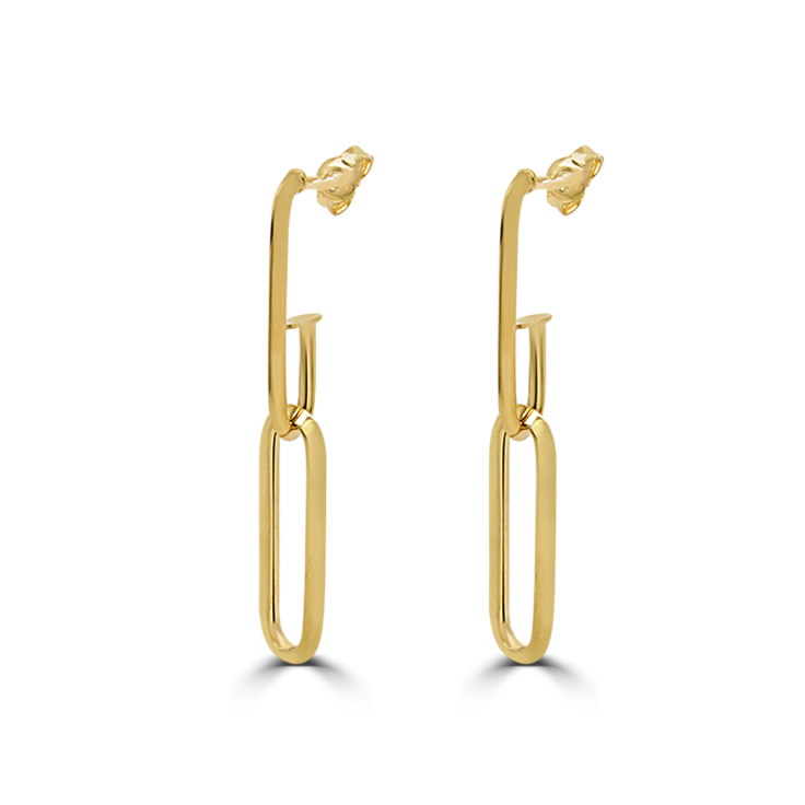 paperclip stud earrings